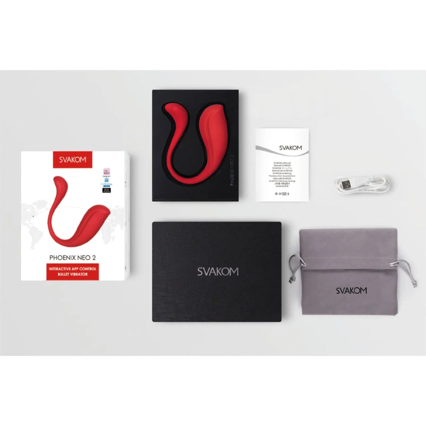 Vibrador Bala Interactiva con App Fenix Neo 2 (Phoenix Neo) Rojo