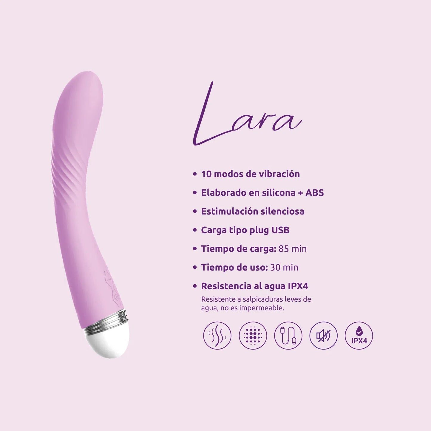 Vibrador Lara Lila