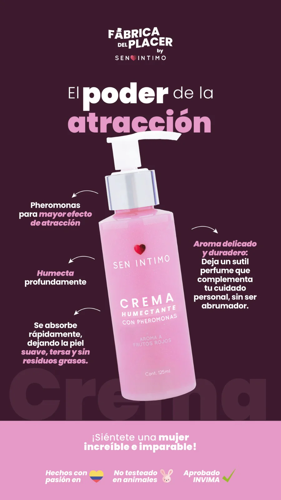 Crema humectante con feromonas 125ml
