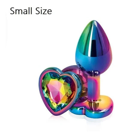 Plug anal corazón-Tornasol talla S