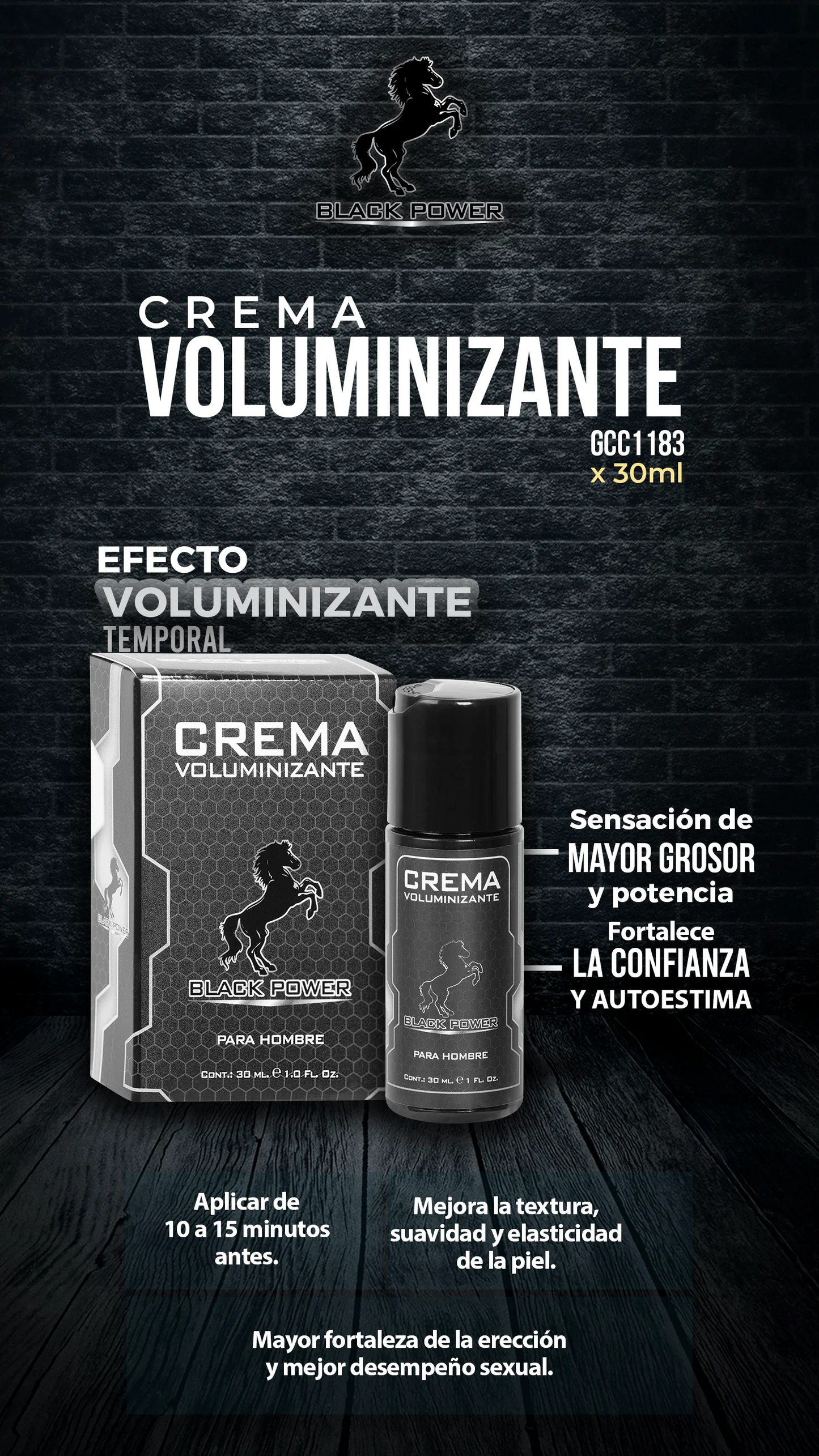 Crema voluminizante x30ml black power