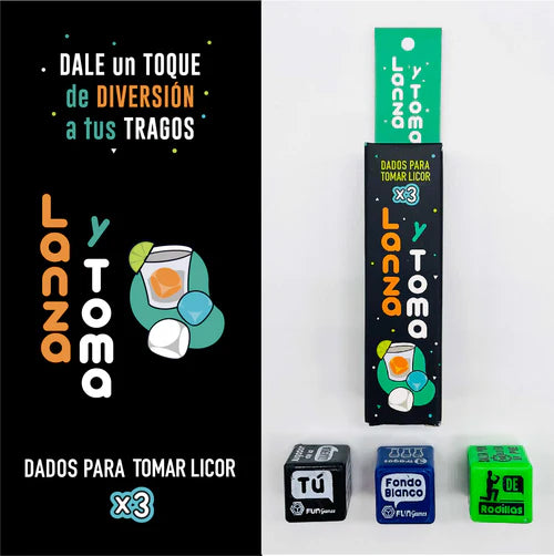 Juego dados lanza y toma